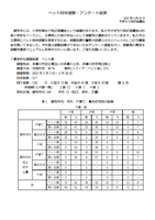 すぎもり地区協議会ペット同伴避難・アンケートNo1 報告